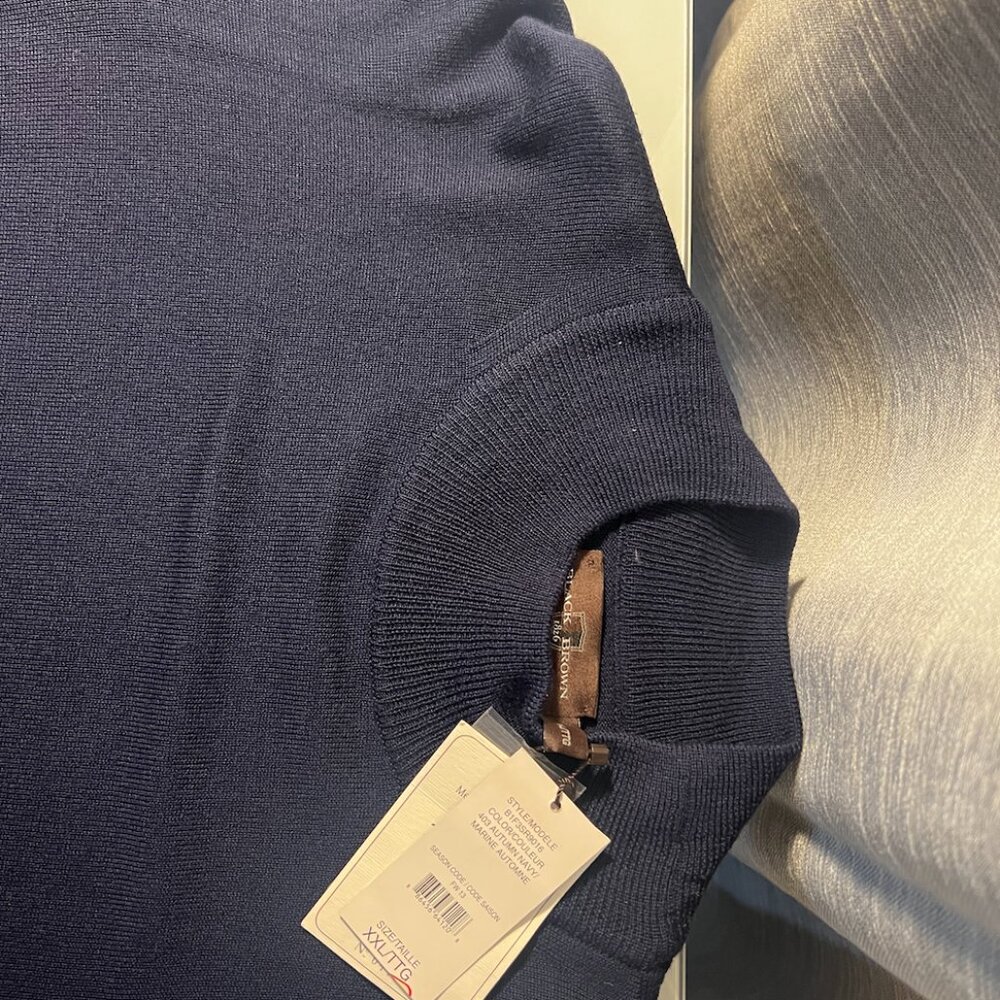 Black & Brown Men’s Cashmere Sweater – Navy (XXL / TTG)